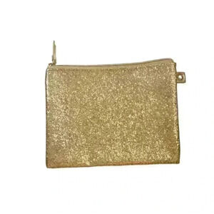 Dabney Lee Gold Shimmer Glossy Vinyl Cosmetic Bag!!! EUC!!!!